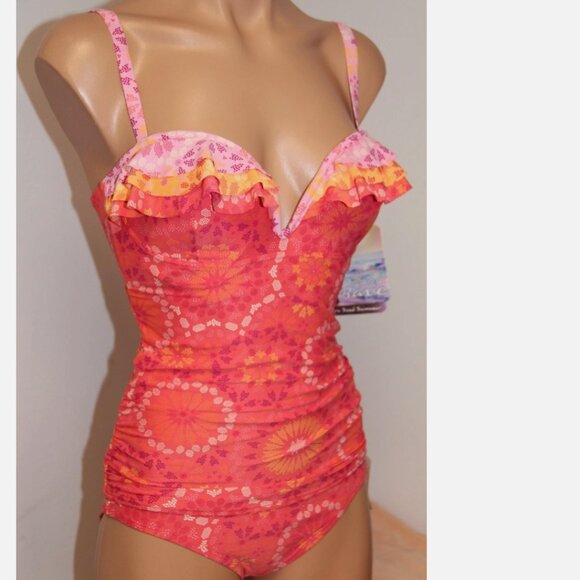 NWT Coco Rave Swimsuit Tankini 2pc set Size S 30/32C or 30/32D Cup - Picture 1 of 5
